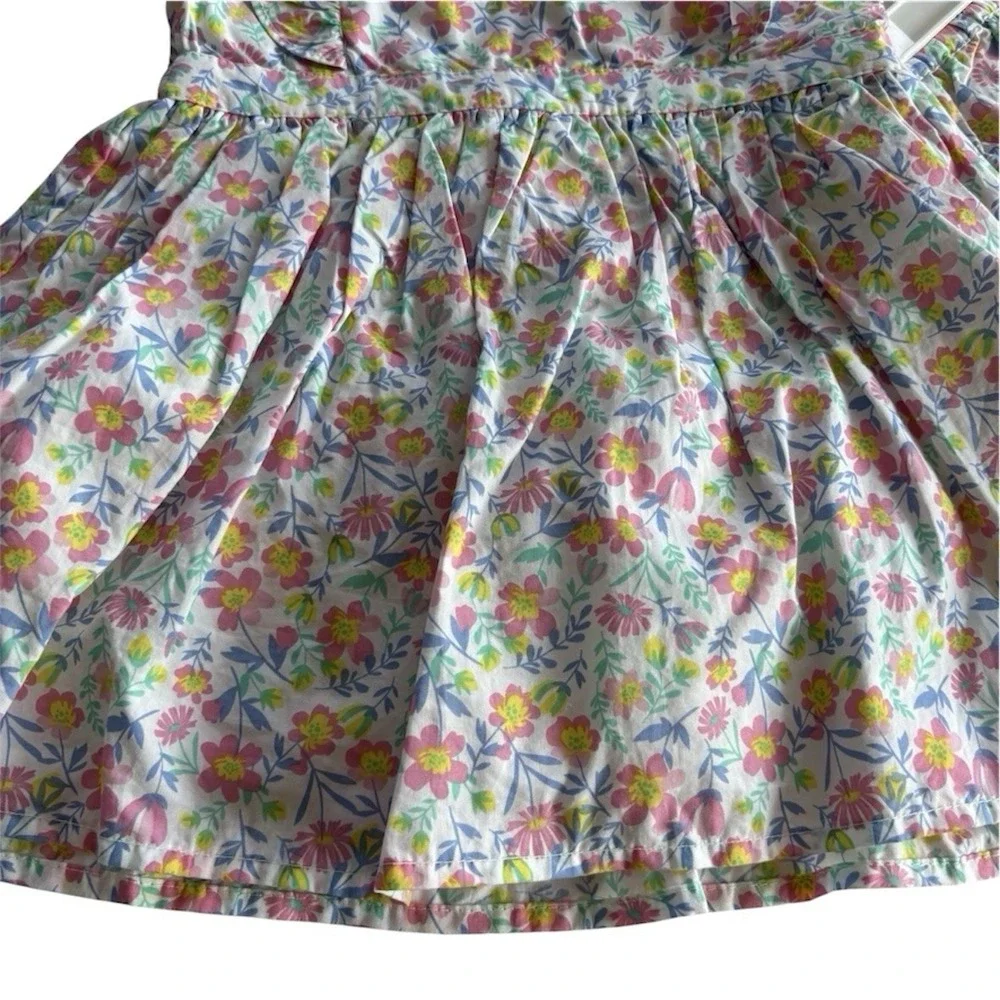 Tommy Bahama Floral 3‎ Piece Pinafore Dress Set Headband Bloomers Baby Girl 6-9M